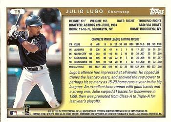 1999 Topps Traded and Rookies - Autographs #T5 Julio Lugo  Back