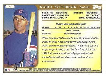 1999 Topps Traded and Rookies - Autographs #T17 Corey Patterson  Back