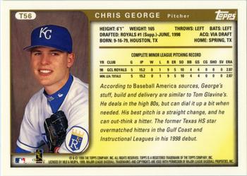 1999 Topps Traded and Rookies - Autographs #T56 Chris George  Back
