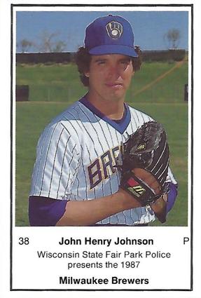 1987 Milwaukee Brewers Police - Wisconsin State Fair Park Police #NNO John Henry Johnson Front