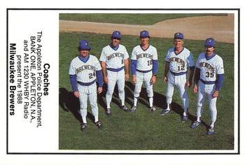 1988 Milwaukee Brewers Police - Appleton Police Department, BANK ONE, APPLETON, N.A. & AM 1230 WHBY Radio #NNO Milwaukee Brewers Coaches Front