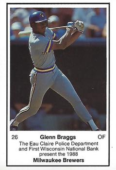 1988 Milwaukee Brewers Police - Eau Claire #NNO Glenn Braggs Front