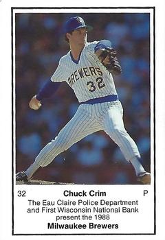 1988 Milwaukee Brewers Police - Eau Claire #NNO Chuck Crim Front