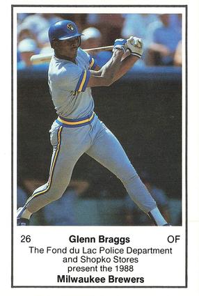 1988 Milwaukee Brewers Police - Fond du Lac Police Department & Shopko Stores #NNO Glenn Braggs Front