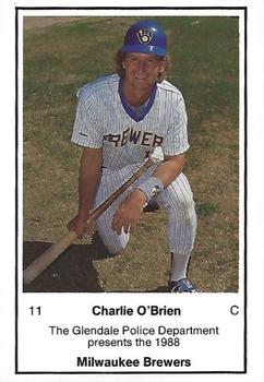 1988 Milwaukee Brewers Police - Glendale Police Department #NNO Charlie O'Brien Front