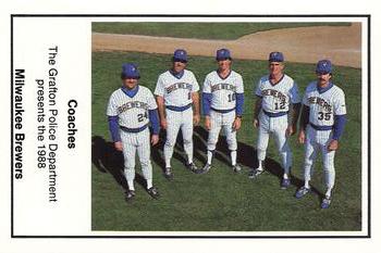 1988 Milwaukee Brewers Police - Grafton Police Department #NNO Milwaukee Brewers Coaches Front