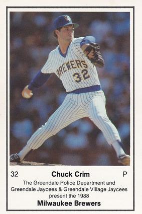1988 Milwaukee Brewers Police - Greendale #NNO Chuck Crim Front