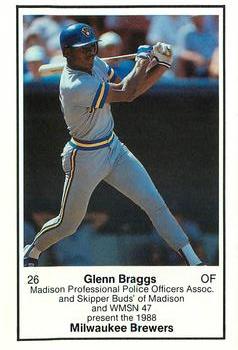1988 Milwaukee Brewers Police - Madison Prof PO Assoc #NNO Glenn Braggs Front