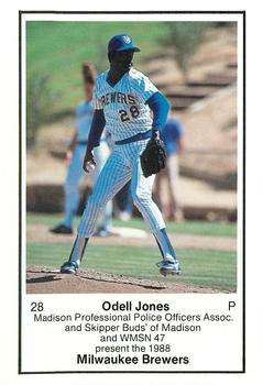 1988 Milwaukee Brewers Police - Madison Prof PO Assoc #NNO Odell Jones Front