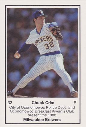 1988 Milwaukee Brewers Police - Oconomowoc City PD #NNO Chuck Crim Front