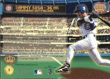 1998 Pacific - Home Run Hitters #3 Sammy Sosa Back