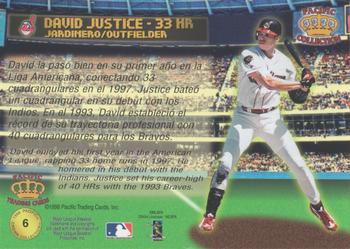 1998 Pacific - Home Run Hitters #6 David Justice Back
