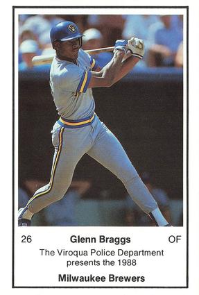 1988 Milwaukee Brewers Police - Viroqua Police Department #NNO Glenn Braggs Front