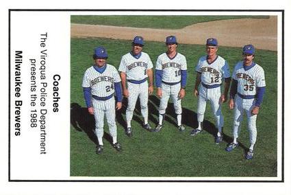 1988 Milwaukee Brewers Police - Viroqua Police Department #NNO Milwaukee Brewers Coaches Front