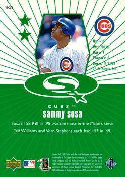 1999 UD Choice - StarQuest Green #SQ2 Sammy Sosa  Back