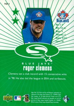 1999 UD Choice - StarQuest Green #SQ13 Roger Clemens  Back