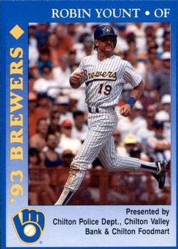 1993 Milwaukee Brewers Police - Chilton PD, Chilton Valley Bank, Chilton Foodmart #NNO Robin Yount Front