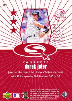 1999 UD Choice - StarQuest Red #SQ4 Derek Jeter  Back