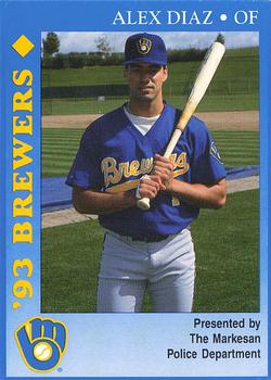 1993 Milwaukee Brewers Police - Markesan Police Department #NNO Alex Diaz Front
