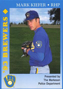 1993 Milwaukee Brewers Police - Markesan Police Department #NNO Mark Kiefer Front
