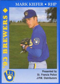 1993 Milwaukee Brewers Police - St. Francis PD, J.P.M. Distributors #NNO Mark Kiefer Front