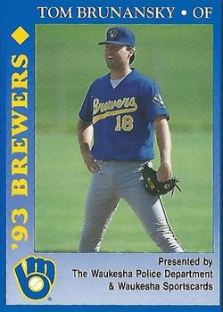 1993 Milwaukee Brewers Police - Waukesha Police Department & Waukesha Sportscards #NNO Tom Brunansky Front