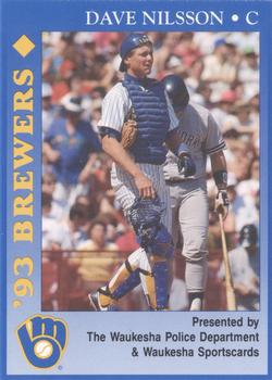 1993 Milwaukee Brewers Police - Waukesha PD, Waukesha Sports Cards and Cher-Make #NNO Dave Nilsson Front