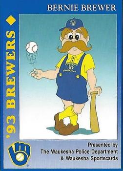 1993 Milwaukee Brewers Police - Waukesha Police Department & Waukesha Sportscards #NNO Bernie Brewer Front