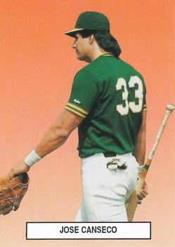 1989 Premier Player '89 Set # 2 (unlicensed) #9 Jose Canseco Front