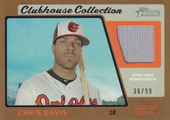 2015 Topps Heritage - Clubhouse Collection Relics Gold (High Numbers) #CCR-CD Chris Davis Front