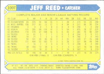 1987 Topps Traded #100T Jeff Reed Back
