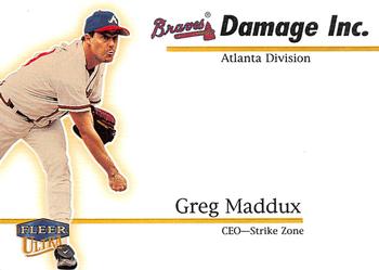 1999 Ultra - Damage Inc. #2 DI Greg Maddux  Front