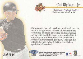 1999 Ultra - Damage Inc. #3 DI Cal Ripken, Jr. Back
