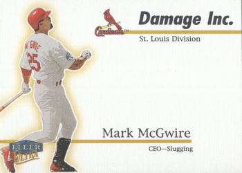1999 Ultra - Damage Inc. #10 DI Mark McGwire  Front