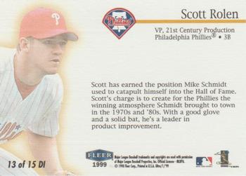 1999 Ultra - Damage Inc. #13 DI Scott Rolen  Back