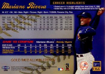 1999 Ultra - Gold Medallion #136G Mariano Rivera Back
