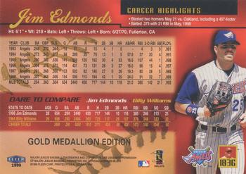 1999 Ultra - Gold Medallion #183G Jim Edmonds Back