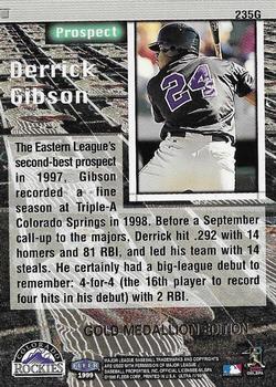 1999 Ultra - Gold Medallion #235G Derrick Gibson Back