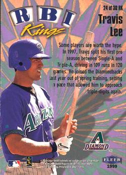 1999 Ultra - RBI Kings #24 RK Travis Lee  Back
