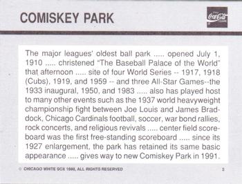 1989 Coca-Cola Chicago White Sox  #2 Comiskey Park Back