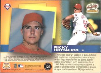 1998 Pacific Invincible #123 Ricky Bottalico Back