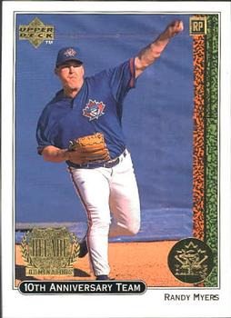 1999 Upper Deck - 10th Anniversary Team #X22 Randy Myers  Front