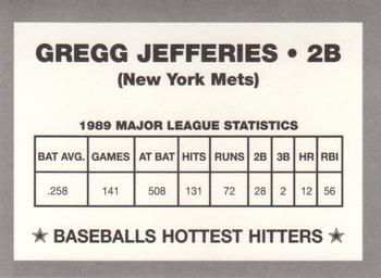 1990 Baseballs Hottest Hitters (unlicensed) #NNO Gregg Jefferies Back