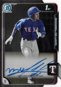 2015 Bowman Chrome - Prospect Autographs #BCAP-MDL Michael De Leon Front