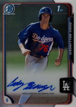 2015 Bowman Chrome - Prospect Autographs Refractors #BCAP-CBE Cody Bellinger Front