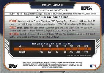 2015 Bowman Chrome - Prospects #BCP154 Tony Kemp Back