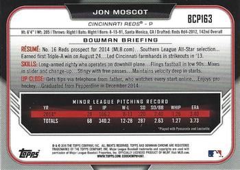 2015 Bowman Chrome - Prospects #BCP163 Jon Moscot Back