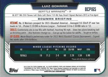 2015 Bowman Chrome - Prospects #BCP165 Luiz Gohara Back