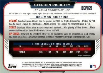 2015 Bowman Chrome - Prospects #BCP169 Stephen Piscotty Back