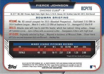2015 Bowman Chrome - Prospects #BCP176 Pierce Johnson Back